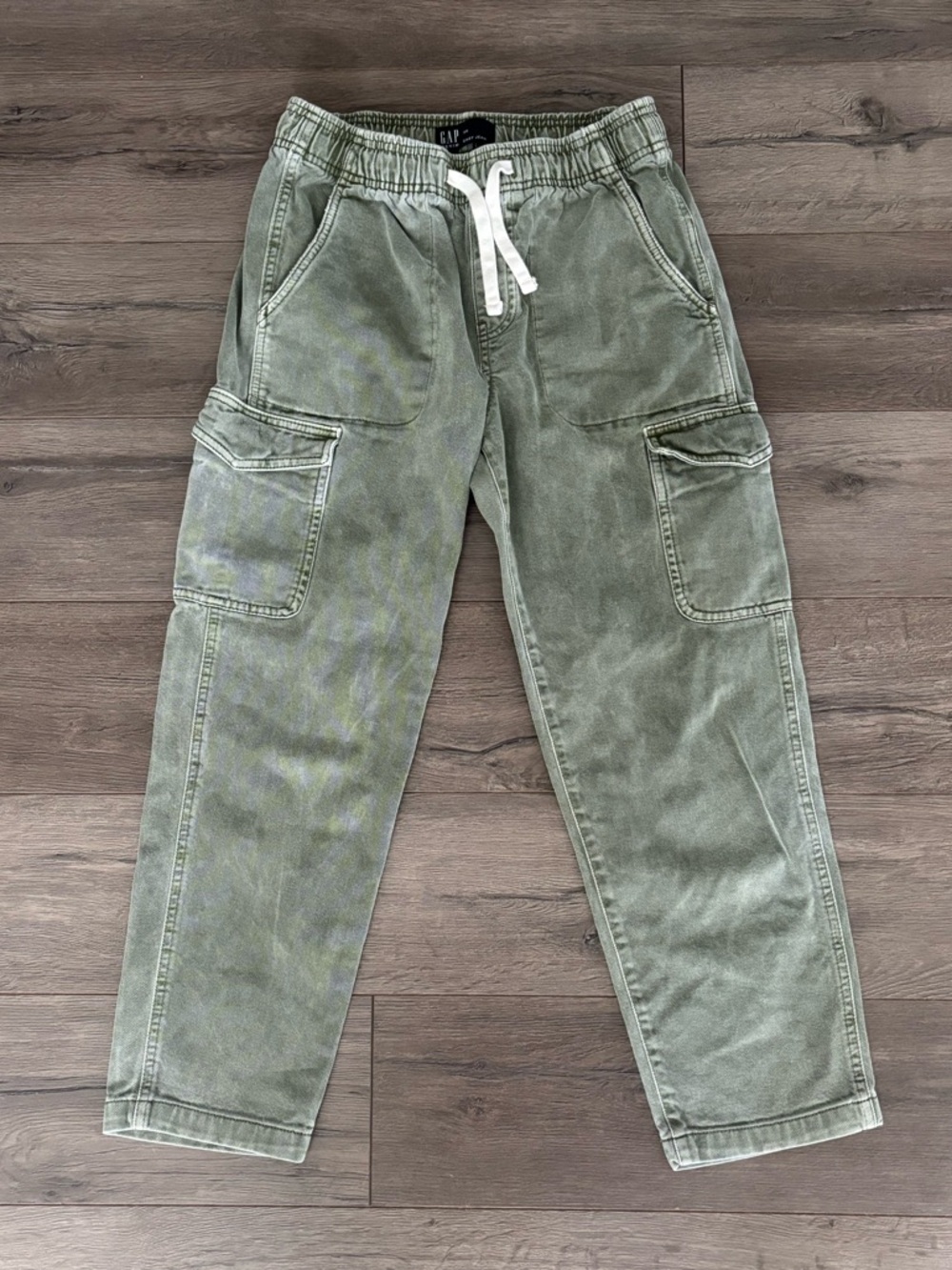 GAP Olive Green Cargo Drawsting Pants - Picture 2 of 6